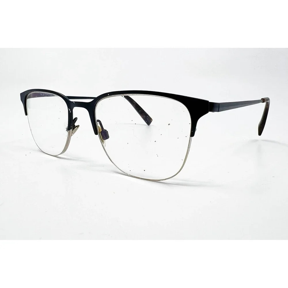 Warby Parker Wallis Eyeglasses Mens Blue Semi Rimless Square 53-20-145 37518